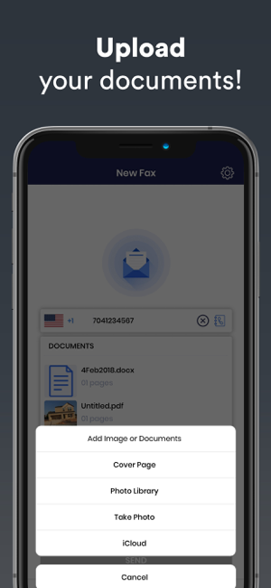 Fax from iPhone free from Ads Screenshot