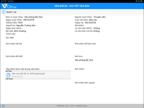 VOffice BYT iPad screenshot