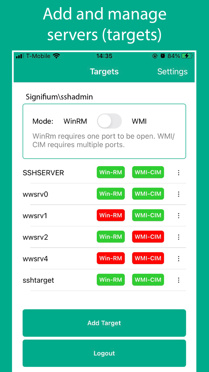 WinSignify - Windows Servers