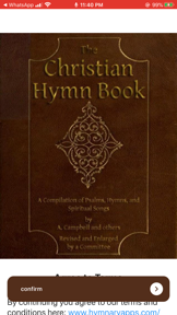 The Christian Hymn Book screenshot
