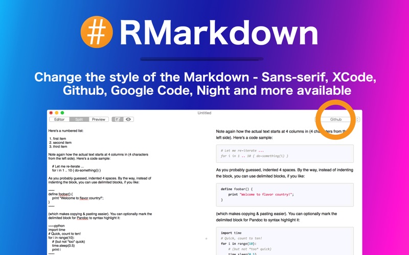 Screenshot #2 for RMarkdown 2 - Markdown Editor