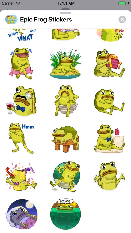 Epic Frog Stickers