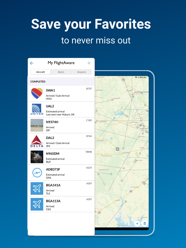 ‎FlightAware Flight Tracker Capture d'écran