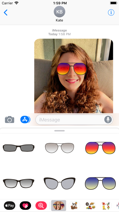 Screenshot #1 pour Stickers lunettes de soleil