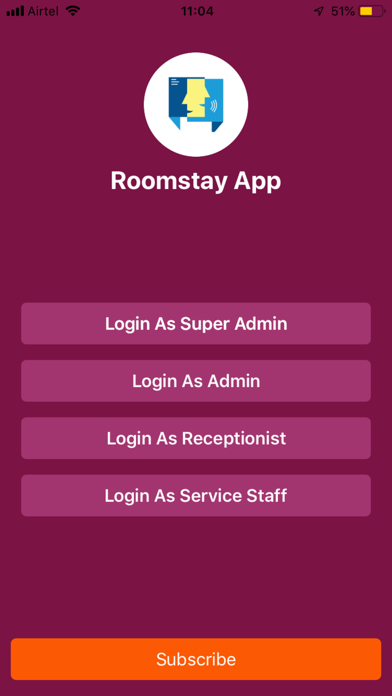 RoomStayAdminApp Screenshot