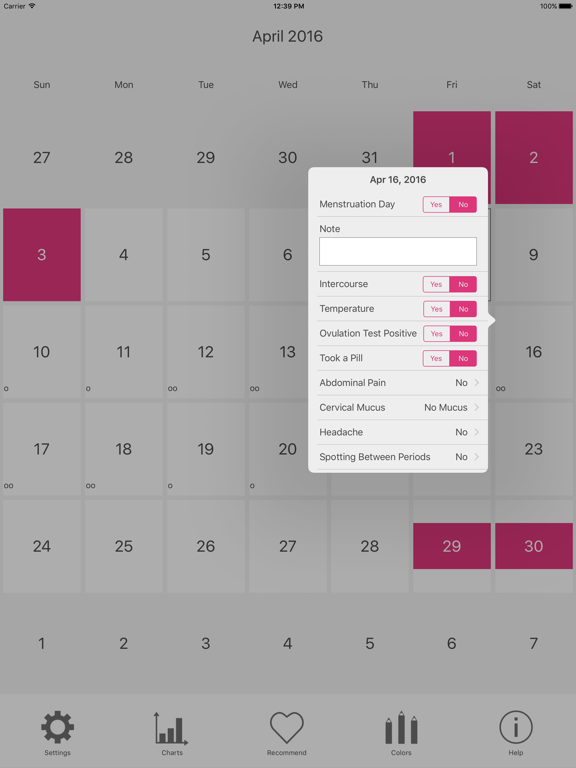 Screenshot #5 pour Calendrier des règles