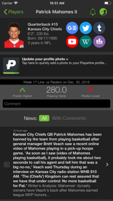 Playerline Fantasy Sports News screenshot
