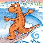 Sid Surfa Saurus Surfing Dinosaur