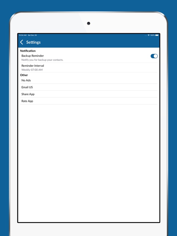 Contact Backup - Restore iPad screenshot 5 - Utilities app