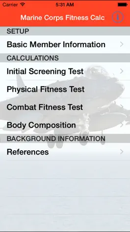 Game screenshot Fitness Calc for Marines mod apk