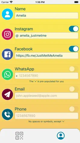 Game screenshot JustMetMe contact share by QR apk