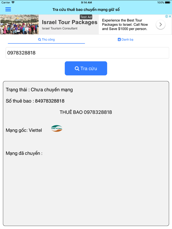 Screenshot #4 pour Tra cứu chuyển mạng giữ số