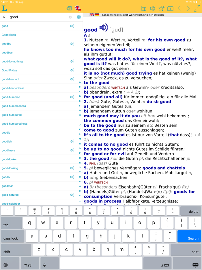 German English XXL Dictionary