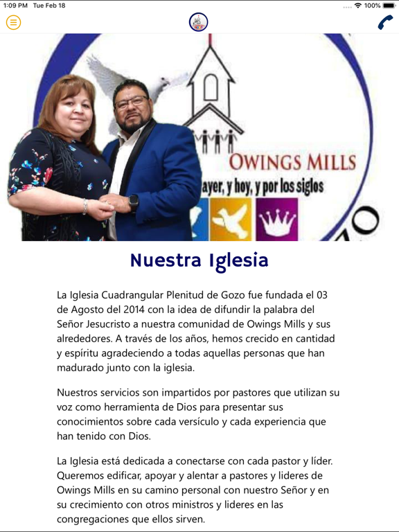 Iglesia Plenitud de Gozo iPad screenshot 2 - Lifestyle app