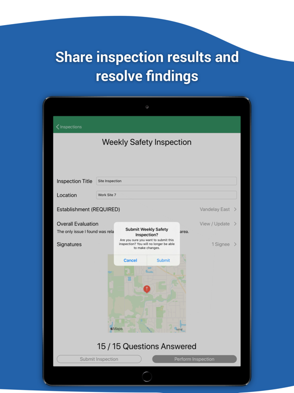 Inspector by Safety 101 iPad screenshot 5 - Business app