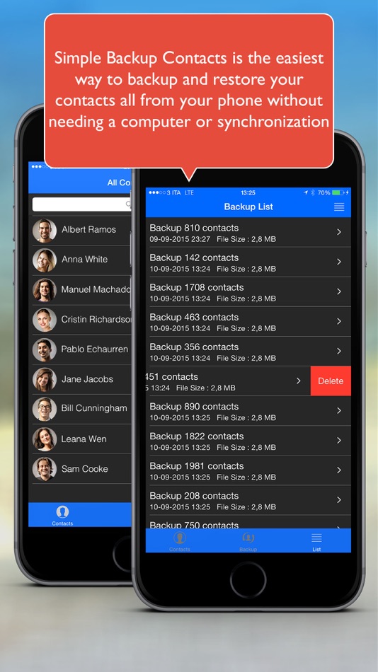 #2. Simple Backup Contacts (iOS) 由: Giacomo Guglielmi