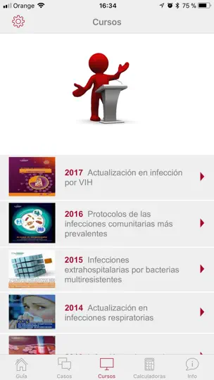 Captura de pantalla de Guía Terapéutica Antibiótica en iPhone 4