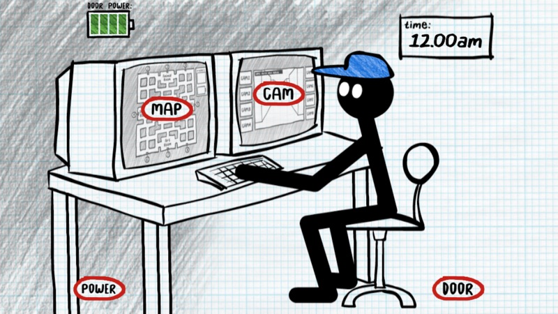 Stickman Night Shift Survival screenshot 1