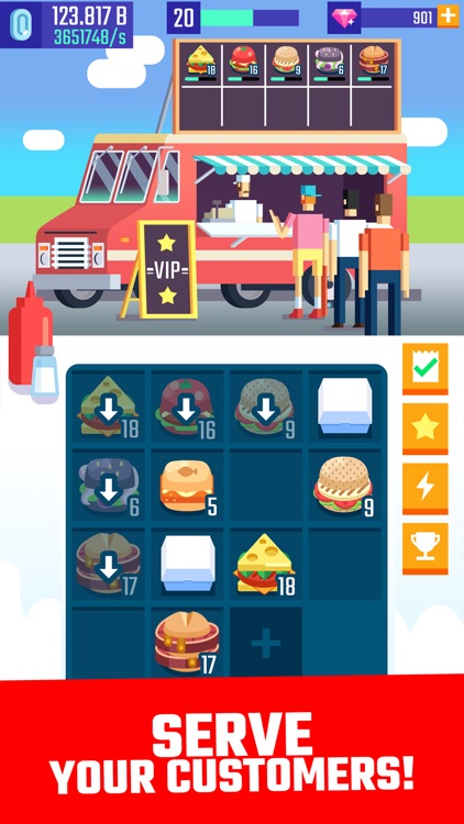 Merge Food Truck - Idle Tycoon