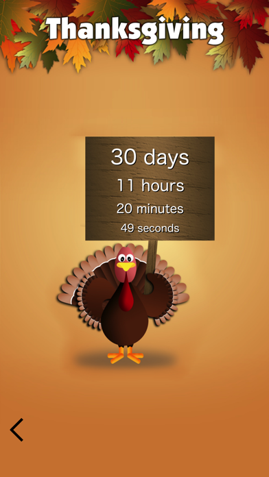 Thanksgiving App Screenshot