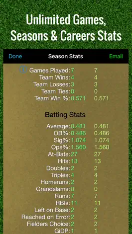 Game screenshot Baseball Stats Tracker Touch hack