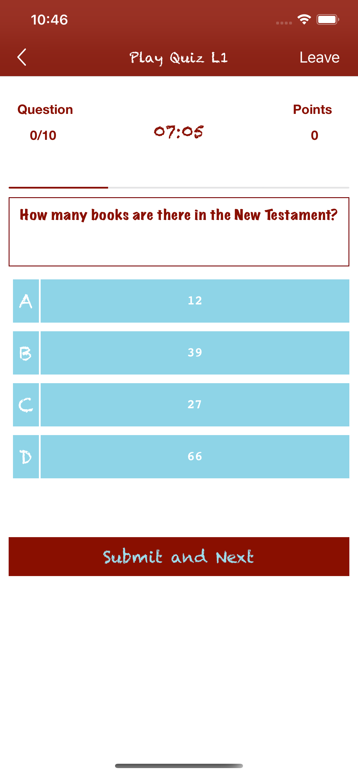 Bible Adventure Trivia