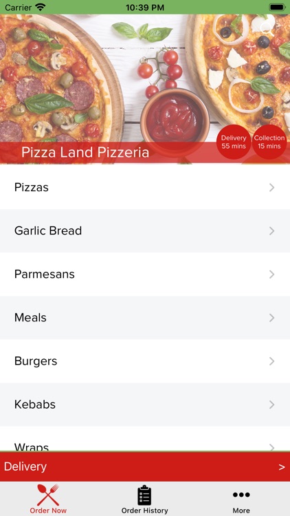 Pizza Land Pizzeria.