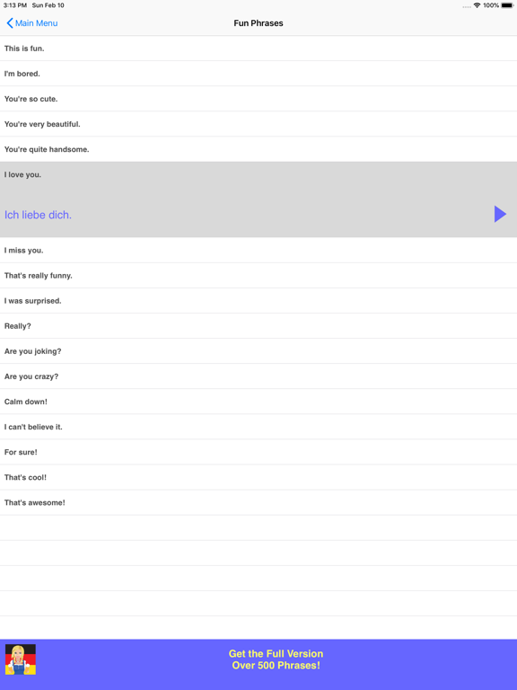 Speak German Prasebook Lite iPad screenshot 5 - Travel app