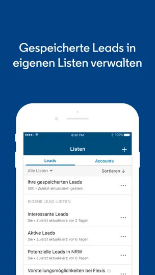 Screenshot von LinkedIn Sales Navigator auf dem iPhone 3