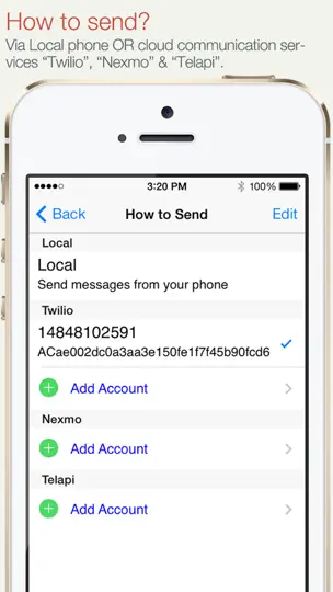 Capture d'écran de SA Group Text Lite sur iPhone 4