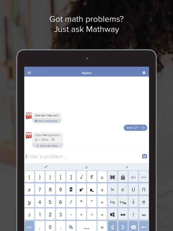 iPad Image of Mathway: Math Problem Solver