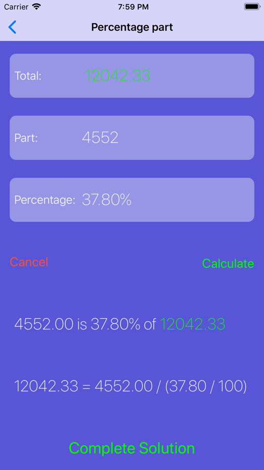 #9. Percentage Solver (iOS) By: Francesco Grassi