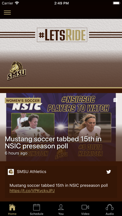 SMSU Athletics Screenshot