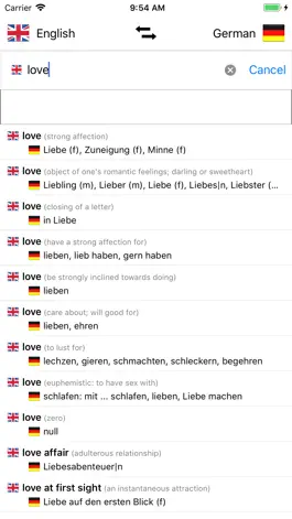 Game screenshot German/English Dictionary hack