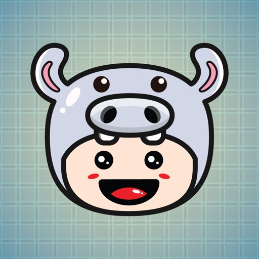 Sticker Me Hippo Mascot Boy icon