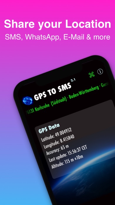 Screenshot #1 pour GPS to SMS 2 - Try it!