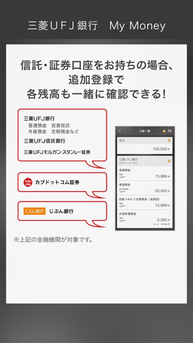 三菱UFJ銀行　My Money screenshot1