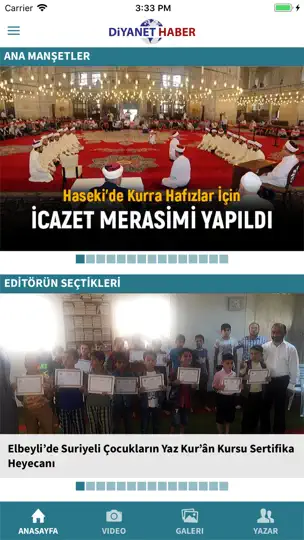 Diyanet Haber iPhone Ekran Görüntüsü 1