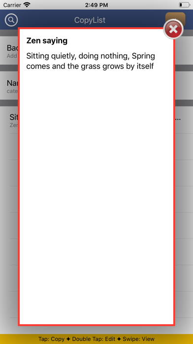 Screenshot #2 pour CopyListK shortcuts utility