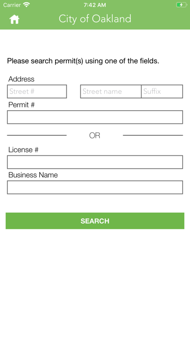 Oakland Inspection Request Screenshot