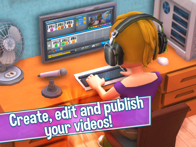 Youtubers Life: captura de pantalla del canal de jocs