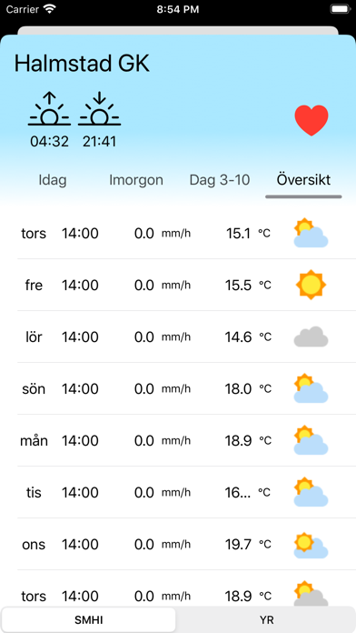 VäderCaddie skärmdump #1