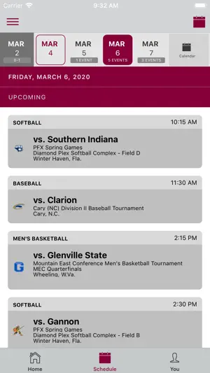 Fairmont State Athletics screenshot 2