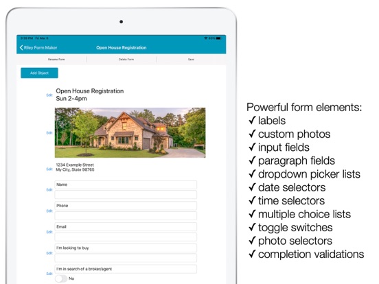 Riley Form Maker iPad screenshot 4 - Business app