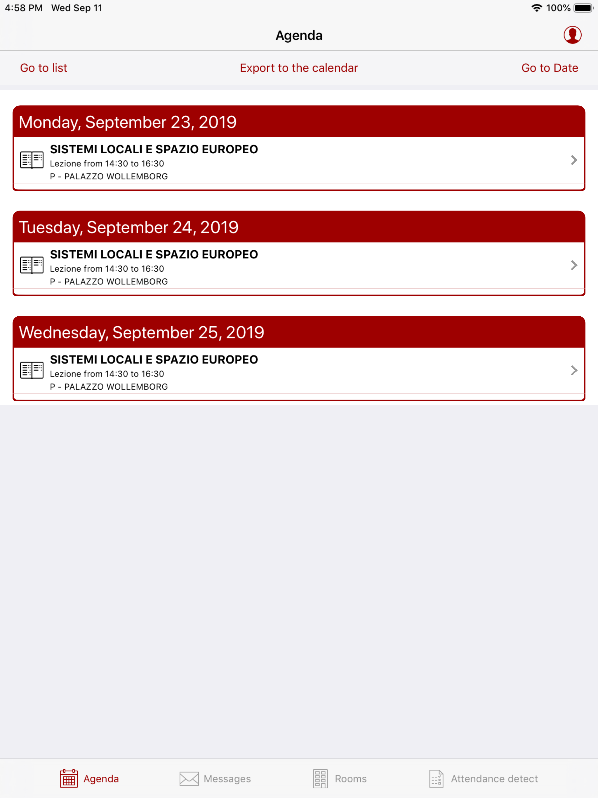 OrariUniPD screenshot 5