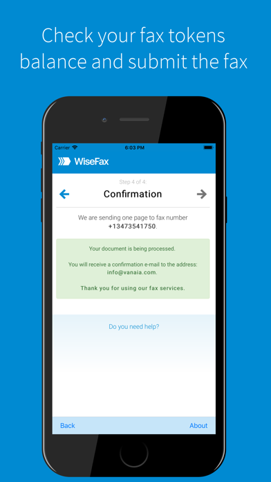 How to cancel & delete Send fax with WiseFax from iphone & ipad 4