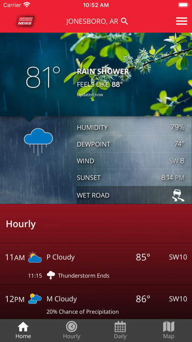 KJNB Weather Screenshot