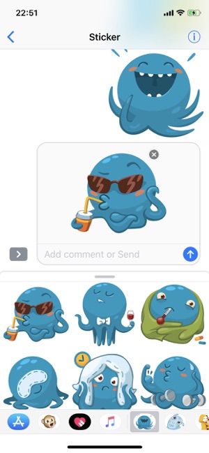 Octopus Cute Funny Stickers(圖2)-速報App