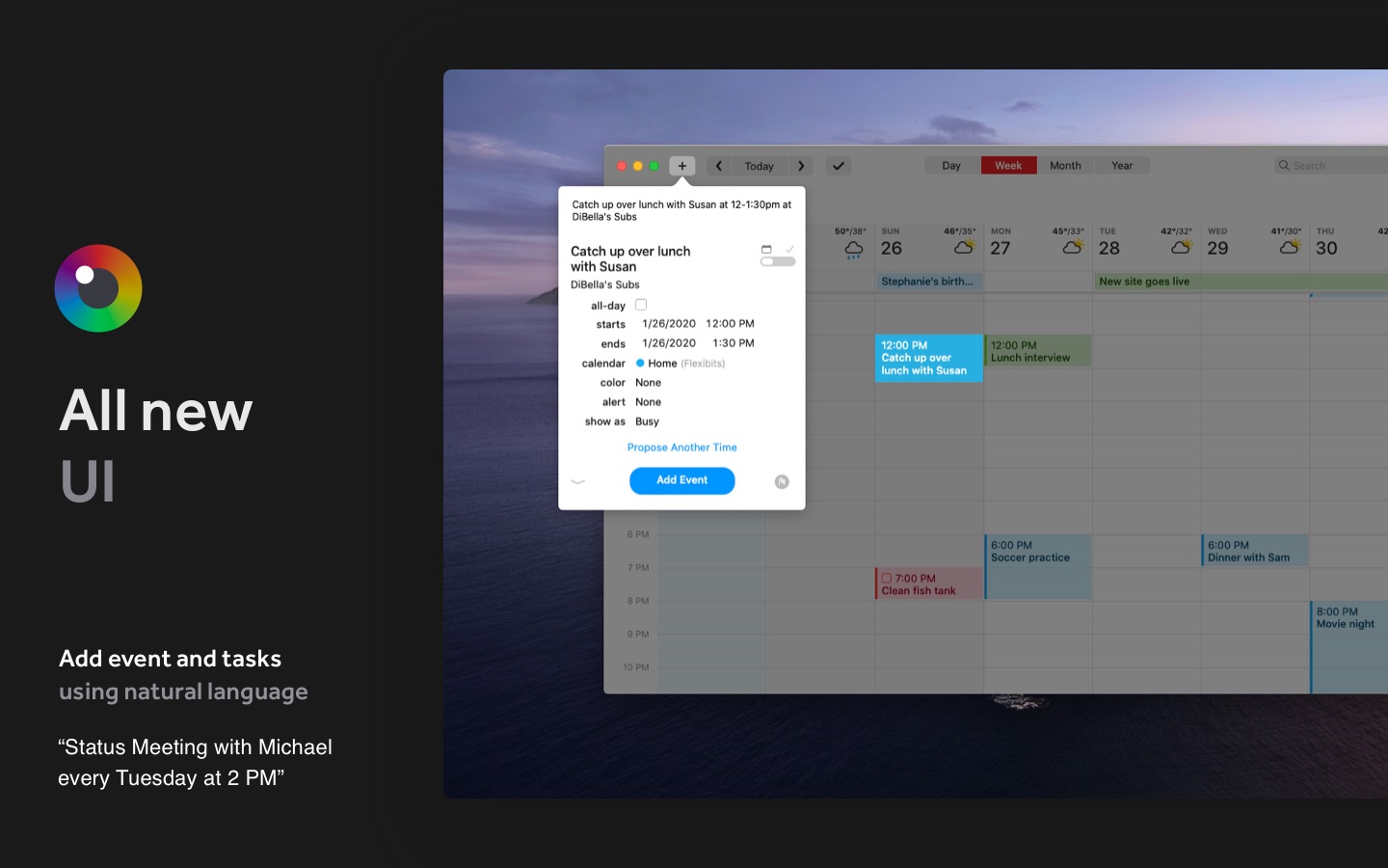Screenshot do app Fantastical - Calendar & Tasks