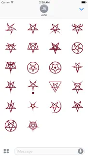 satanic pentagram stickers iphone screenshot 2